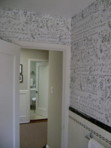 painters toronto image sample of wallpapered bathroom