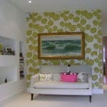 painters toronto image sample wallpapered feature wall