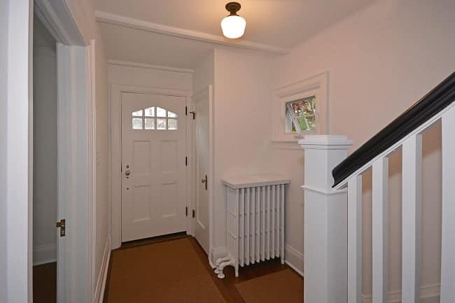 Entrance painted all white